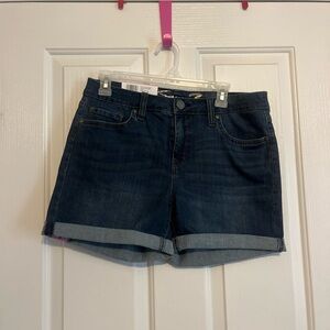 Women's Dark Blue Denim Shorts